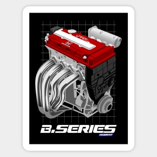 CAR ENGINE HONDA B SERIES CIVIC JDM BLACK Sticker